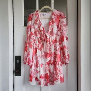 Mimi Chica Floral Print Fit and Flare Dress